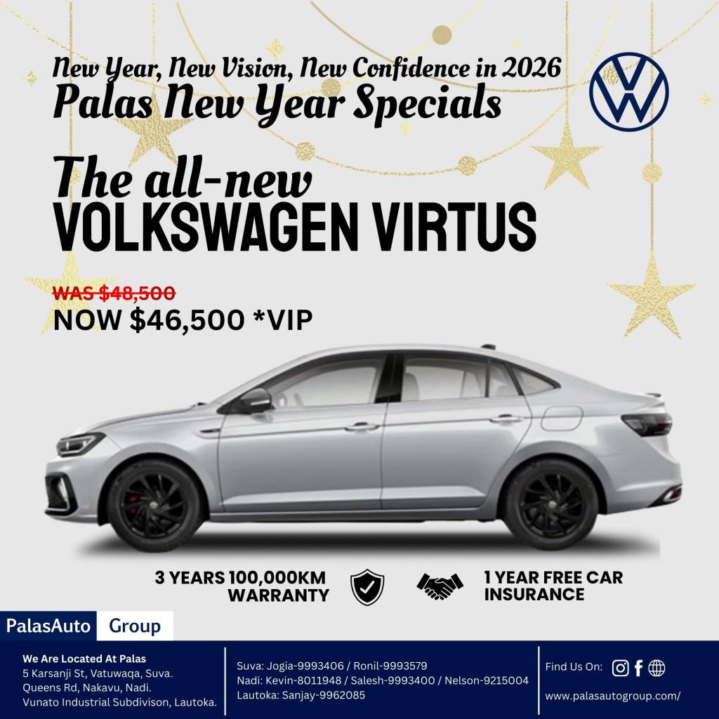 Kick off 2026 with the Palas Auto Group New Year Special, Fiji’s premier event for car buyers and those ready for a major upgrade. Whether you're looking to trade in your current ride or secure your first vehicle, now is the time to unlock incredible savings on our most popular models, including the versatile Volkswagen T-Cross, the sophisticated Volkswagen Virtus sedan, the trend-setting MG ZS, and the family-favorite Perodua Aruz SUV. As the top choice for car dealers in Fiji, we are offering limited-time discounts and affordable financing options to ensure you start the year with a high-quality, reliable vehicle. Don't miss out on these exclusive New Year car deals—visit us today to claim your discount and drive into the New Year with the style and performance you deserve!